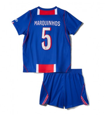 Paris Saint-Germain Marquinhos #5 Hemmaställ Barn 2026-27 Kortärmad (+ Korta byxor)